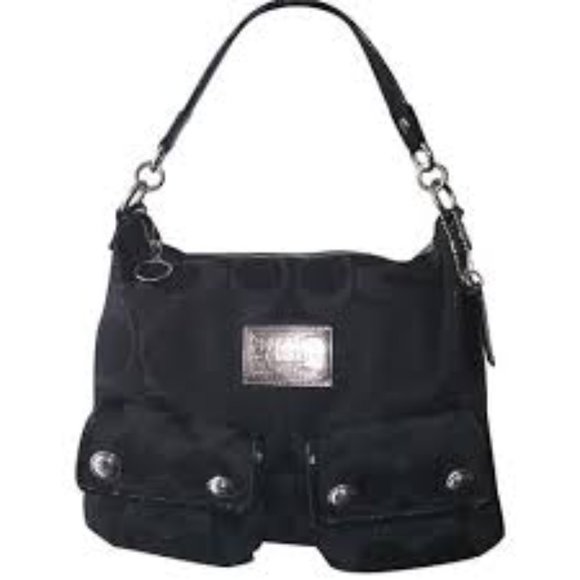 Coach Poppy Signature Sateen Convertible Handbag / Shoulder Bag - Picture 1 of 7